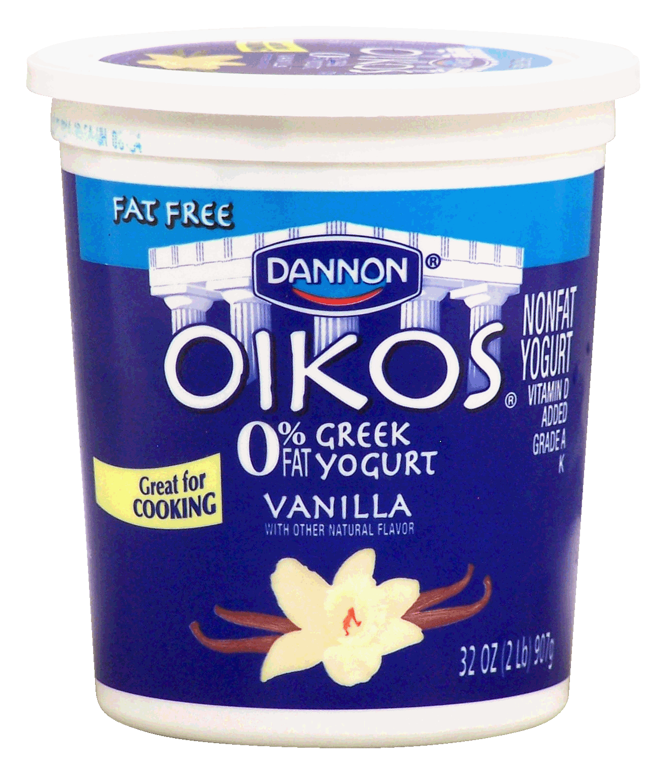 Dannon Oikos fat free greek yogurt vanilla Full-Size Picture